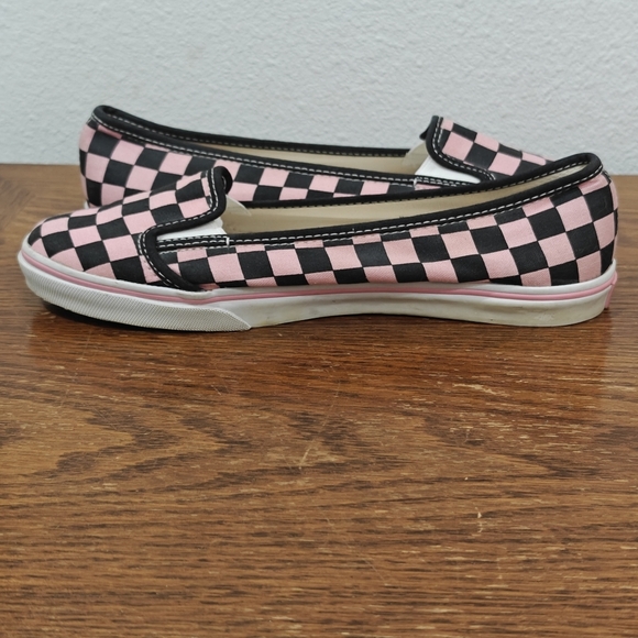 Y2K Rare KVD Vans Black Pink Women's 7.5 Slip On Ballet Shoes - Picture 7 of 12
